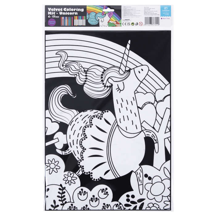 TookyToy - Velvet Colouring Kit - Unicorn