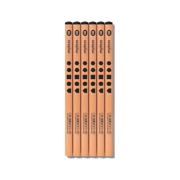 Mideer - Thick Triangular HB Pencils: 18 Pieces