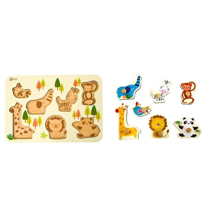 Classic World - Peg Puzzle - Zoo - 7pcs