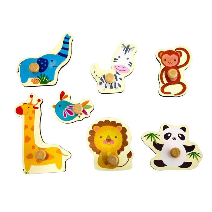 Classic World - Peg Puzzle - Zoo - 7pcs