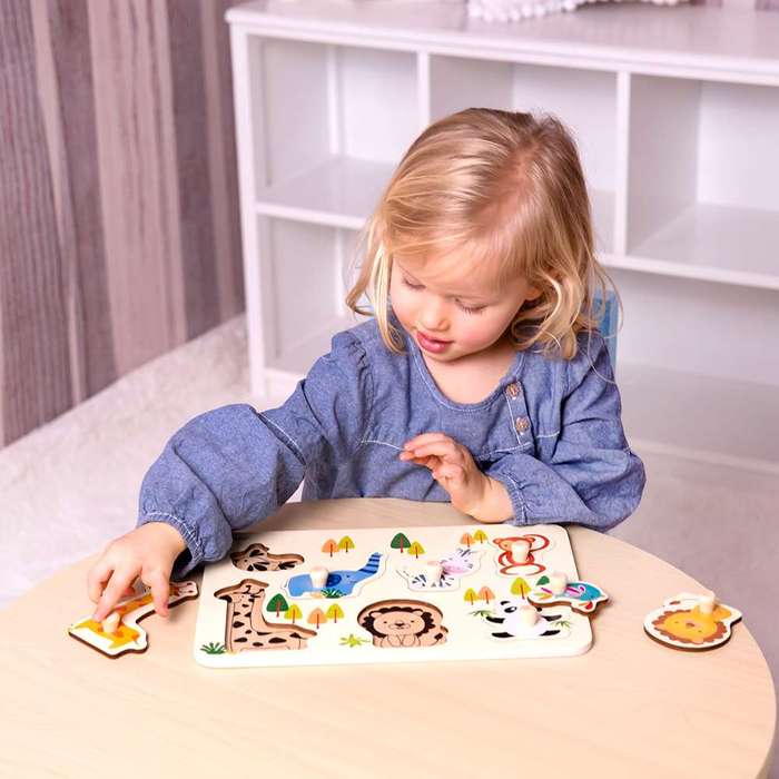 Classic World - Peg Puzzle - Zoo - 7pcs