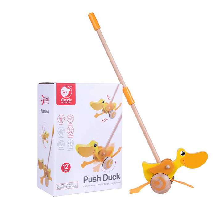 Classic World - Pull & Push Toy - Duck