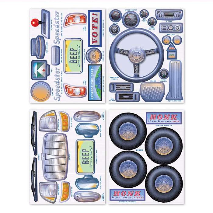 eeBoo - Car Pretend Play Stickers