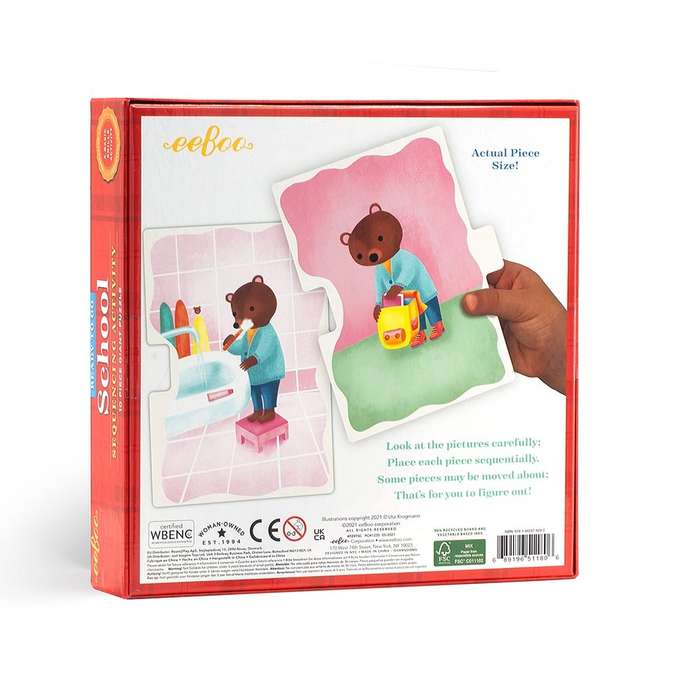 eeBoo - Ready to Go 10 Piece Giant Puzzle - School