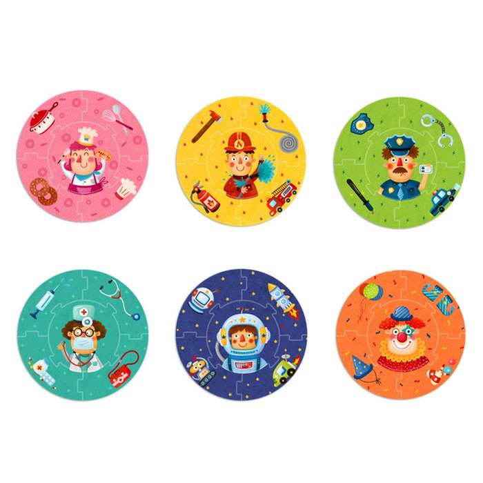 Mideer - Round Puzzle - Who am I? - Mulipack 5pc ea - 30pc