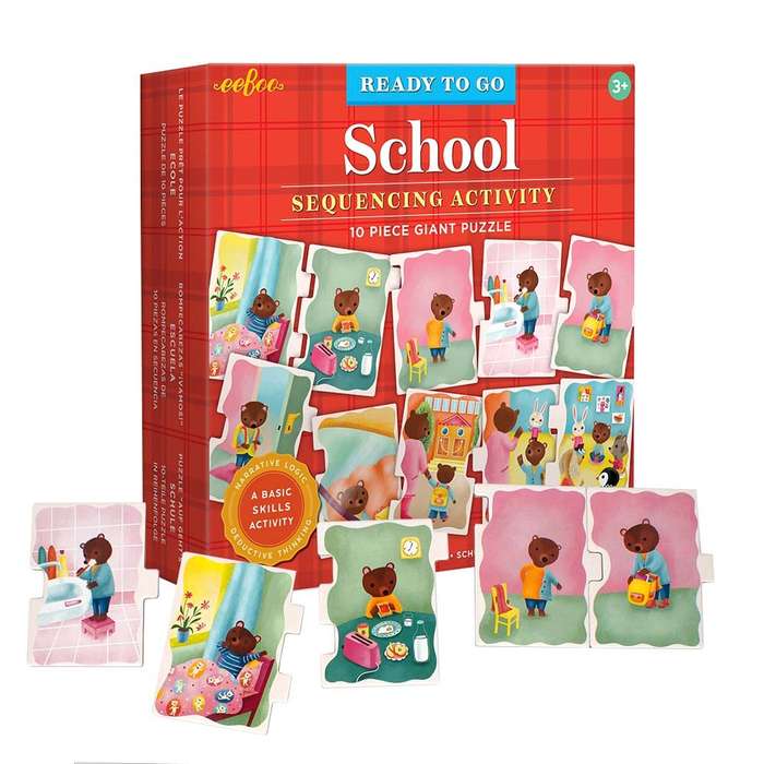 eeBoo - Ready to Go 10 Piece Giant Puzzle - School