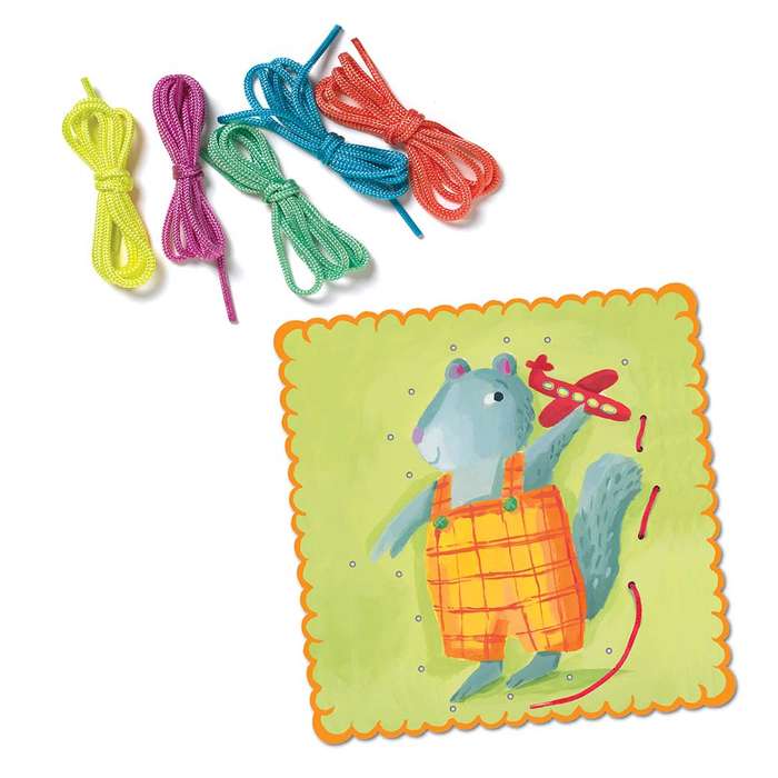 eeBoo - Friendly Animals Lacing Cards