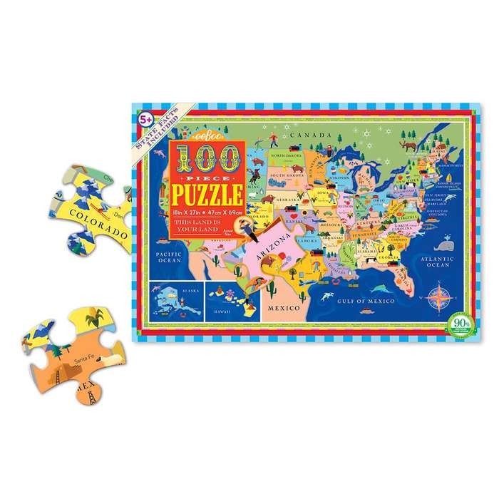 eeBoo - This Land Is Your Land 100 Piece
