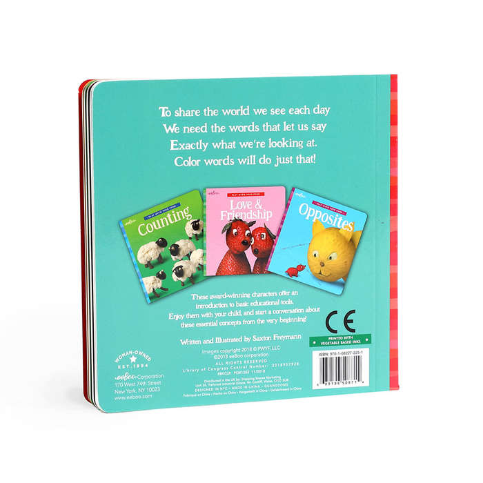 eeBoo - Play With Your Food Board Book - Colours - Early Learning Picture Book