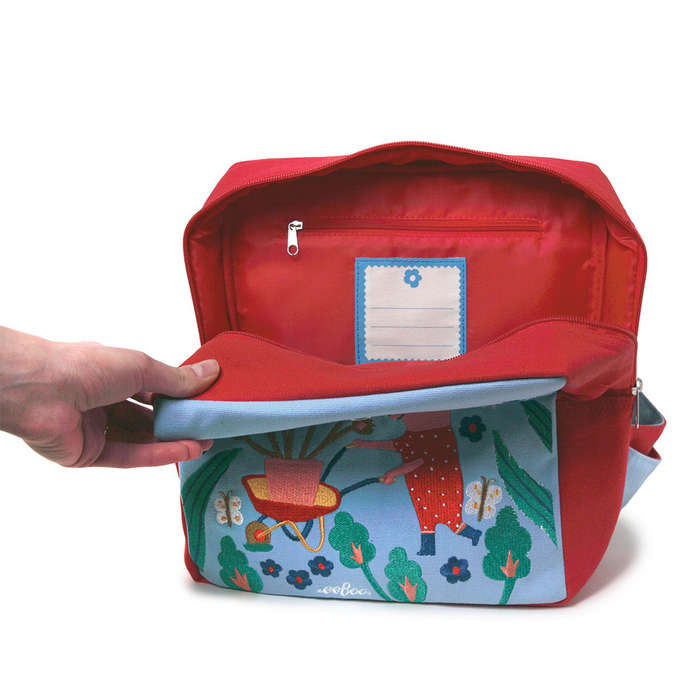 eeBoo - Embroidered Backpack for Kids: Growing Garden