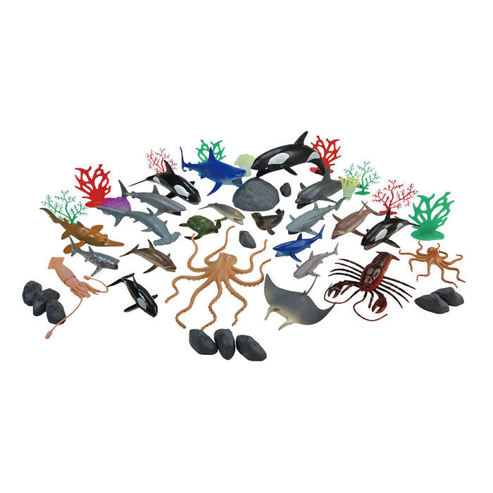 Planet Greenbean - Ocean Animal Playset - 45pcs in Bucket