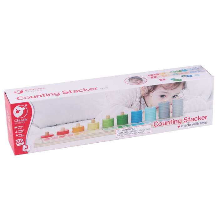 Classic World - Count & Match - Counting Stacker - 65pcs