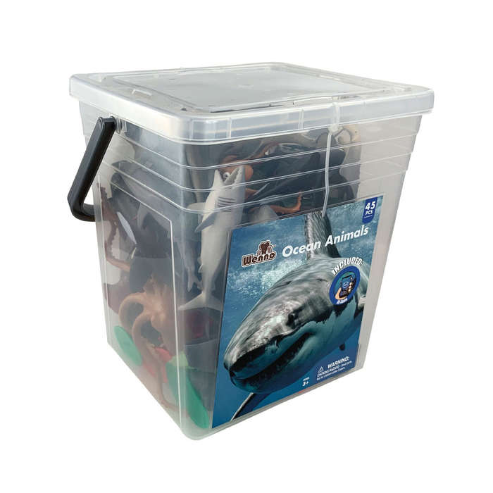 Planet Greenbean - Ocean Animal Playset - 45pcs in Bucket