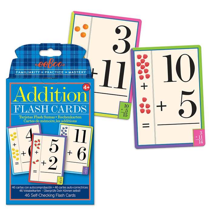 eeBoo - Addition Flash Cards - Educational Math Learning Cards