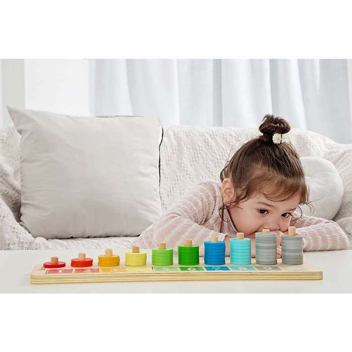 Classic World - Count & Match - Counting Stacker - 65pcs