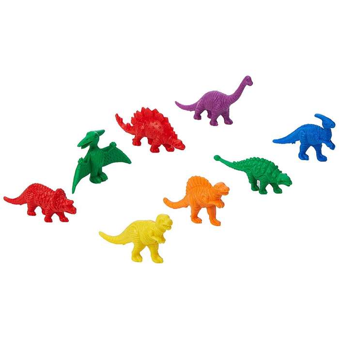 EDX Education - Counters - Dinosaur 6 Colours - 128pcs Polybag