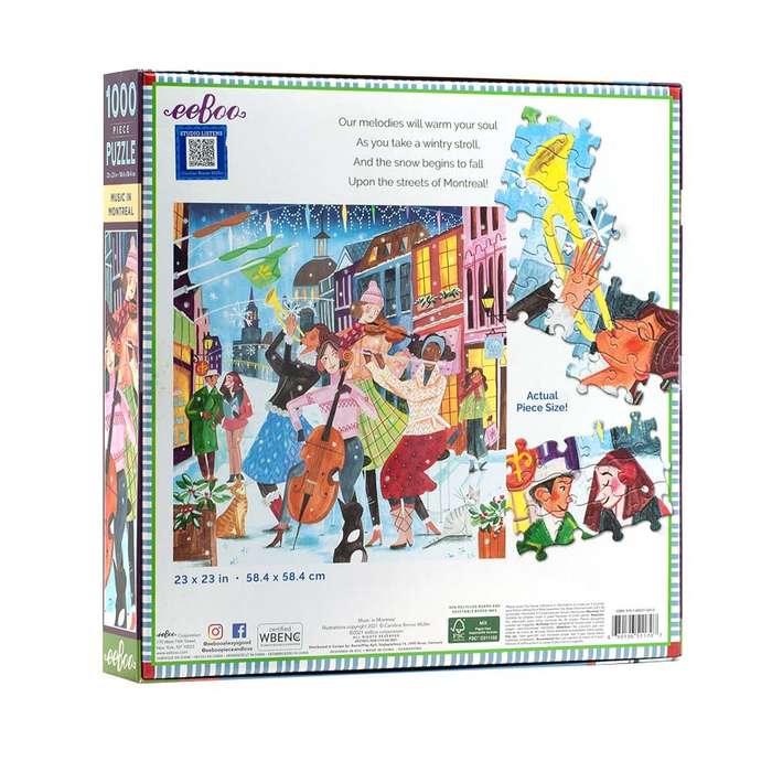 eeBoo - Music in Montreal 1000 Piece Puzzle