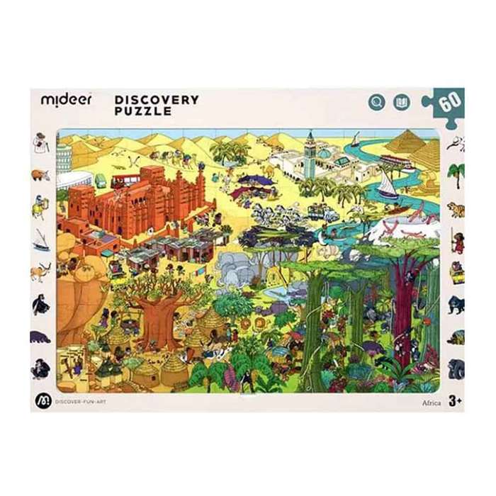 Mideer - Big World Small World Egypt-Themed Discovery Puzzle: 60 Pieces
