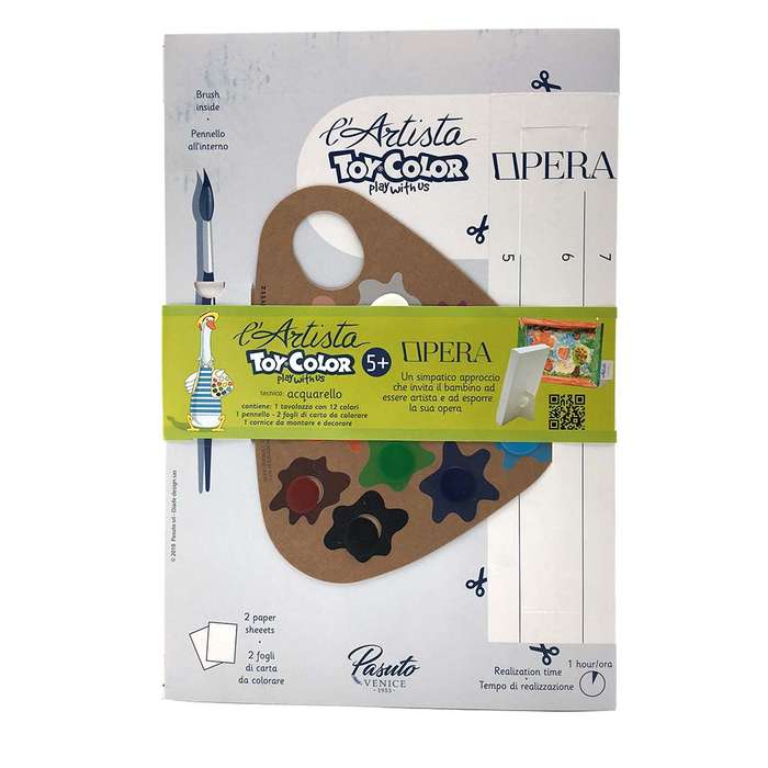 Toy Color - L'Artista Opera Picture Frame Kit - 12 Watercolours + Frame - 16pcs