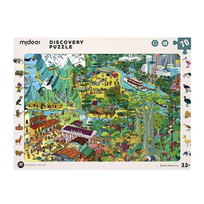 Mideer - Big World Small World Amazon-Themed Discovery Puzzle: 70 Pieces