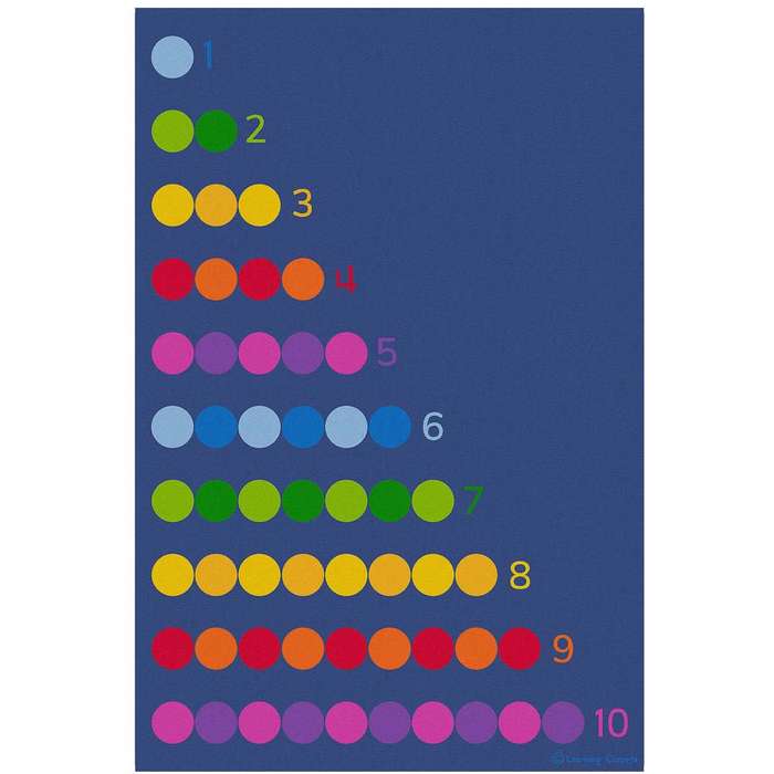 Learning Carpets - Counting Colour Dots - Rectangle - 366 x 244 cm