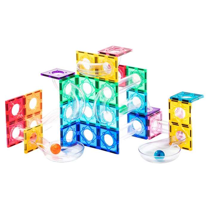 Mideer - Colourful Magnetic Tiles Marble Run - 100pcs