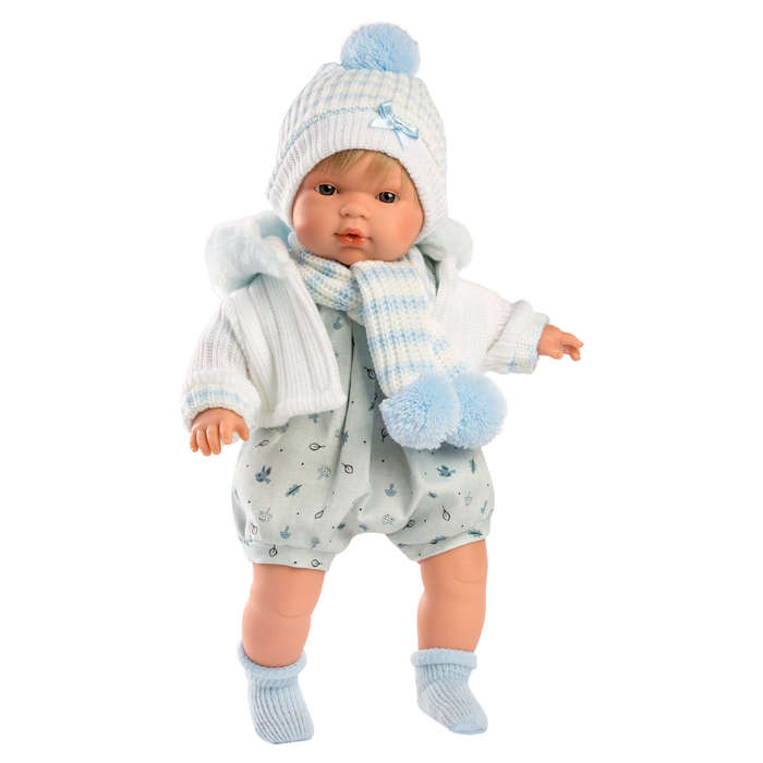 Llorens - Baby Boy Doll with Clothing & Accessories: Sasha - 38cm (Crying Optional)