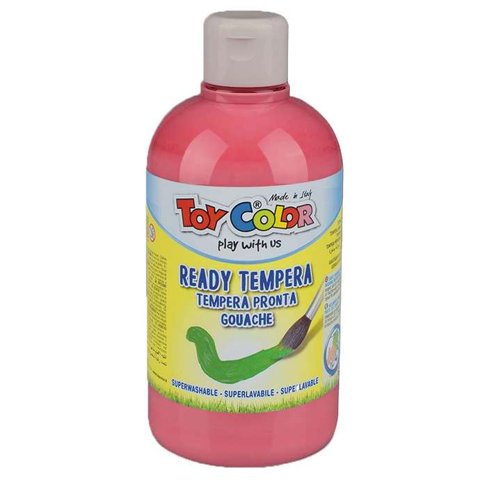 Toy Color - Superwashable Ready-Mix Tempera Paint for Kids - Pastel Shades - 500ml