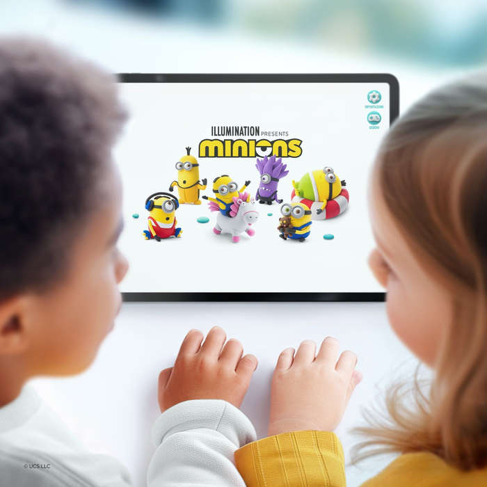 Hey Clay - Modelling Air-Dry Clay with Fun Interactive App - Kevin, Series Minions, 5 cans