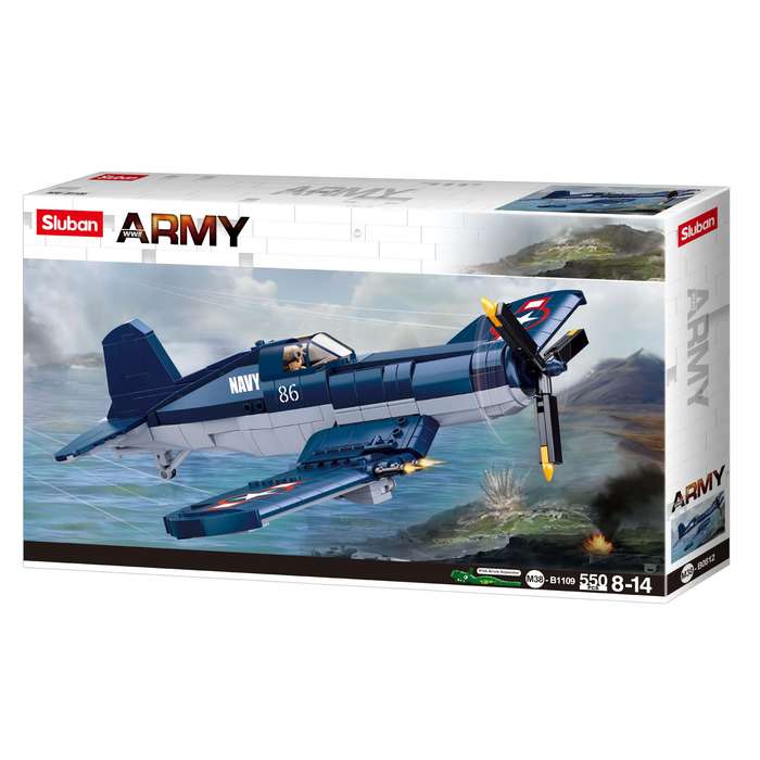 Sluban - WWII - F4U Fighter Jet - 550pcs