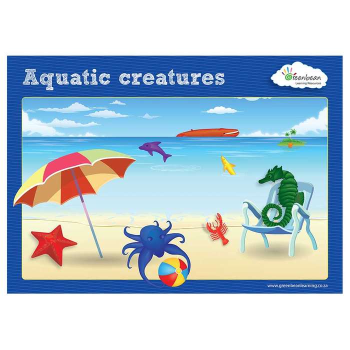 EDX Education - Multi-Coloured Aquatic Counters, Activity Cards and Tweezers