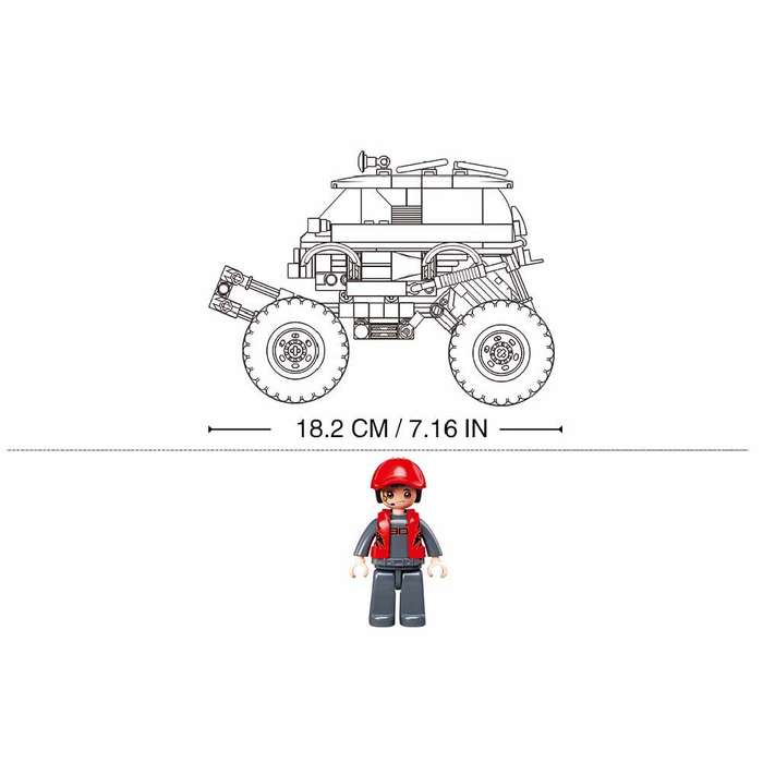 Sluban - Pull Back PowerBricks - Off Road Vehicle - 261pcs