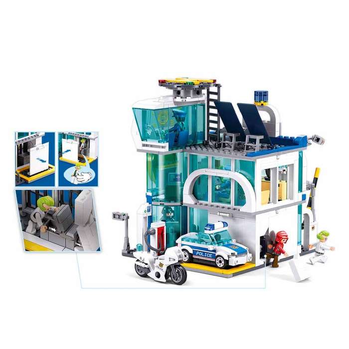 Sluban - Metropolis Pull Back - Central Police Station - 686 Pieces