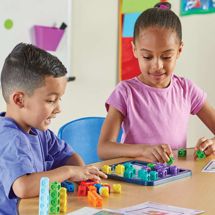 Learning Resources - Mathlink® Cubes Brain Puzzle Challenge - 80 Pieces