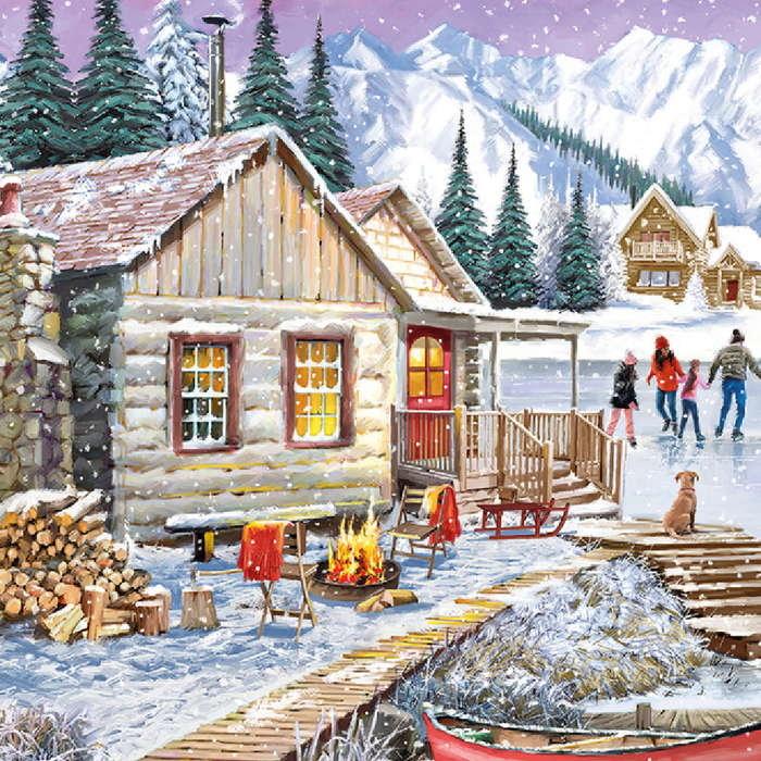 Gibsons - Winter at the Cabin - Jigsaw Puzzle - 1000pcs