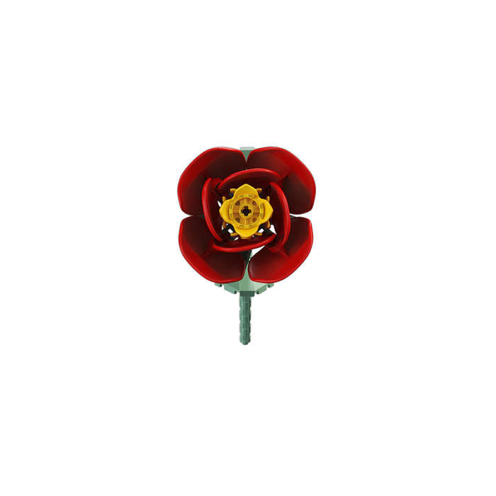 Feelo - Flower Building Block Set - Red Rose - 68 Pieces