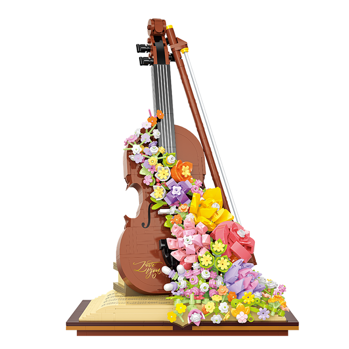 Cogo - Building Block Set - Flower Violin - 950 Pieces