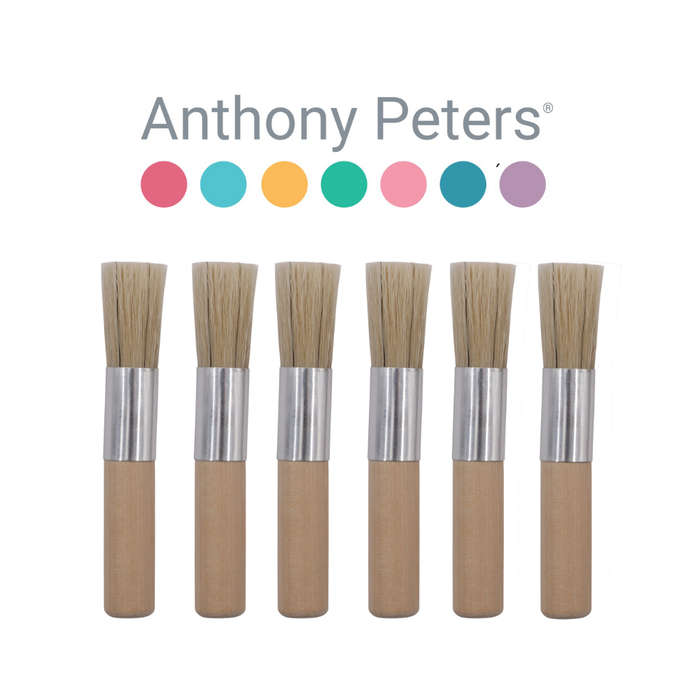 Anthony Peters - Set Of 6 Chunky Stencil Brushes - 14mm