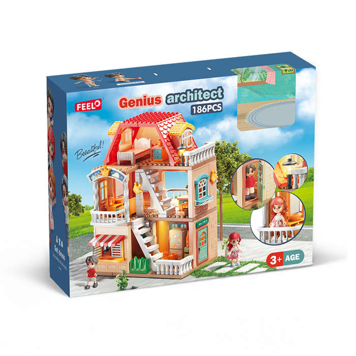 Feelo - Genius Architect Villa - Building Block Set - 186 Pieces