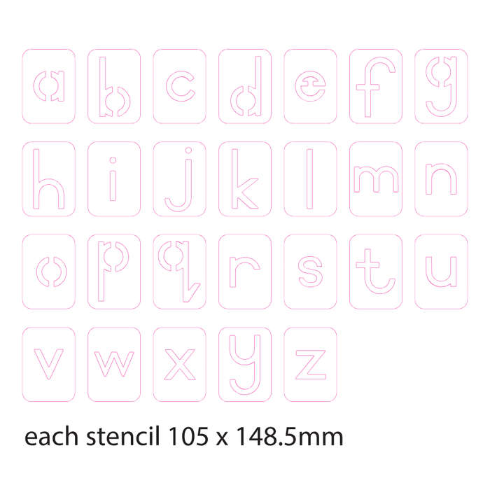 Anthony Peters - Alphabet Stencils - 26pcs
