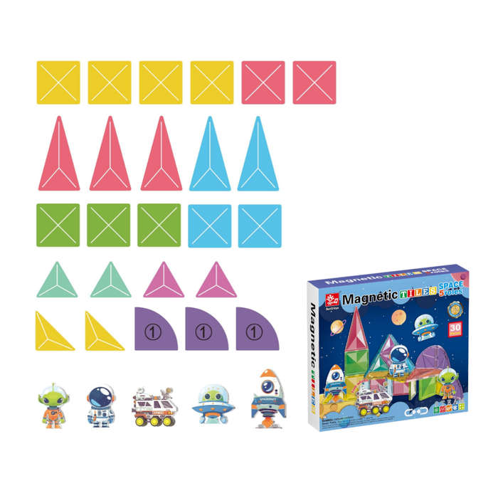 Magnetic Tiles - Space Adventure Set - 30 Pieces