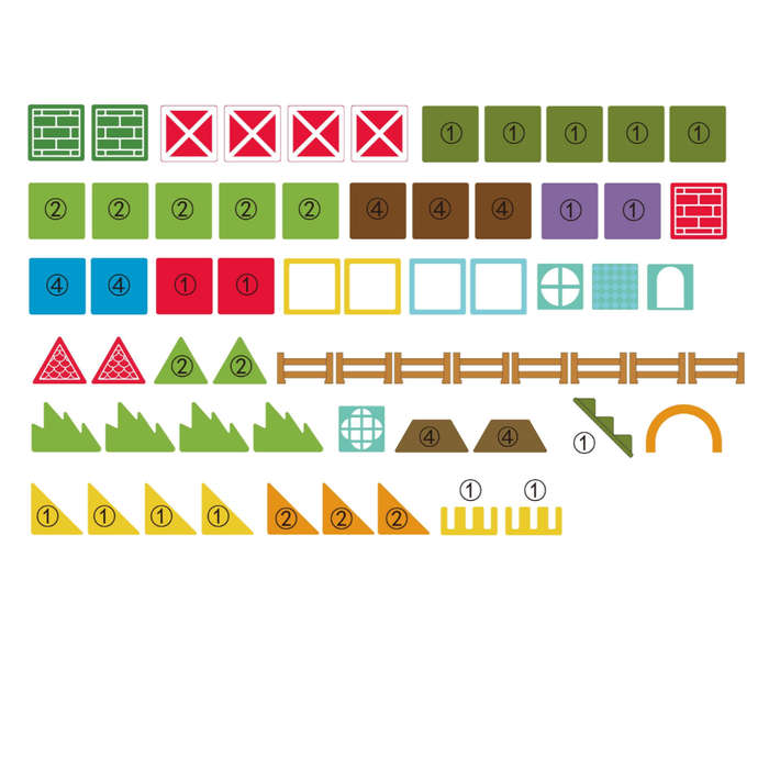 Magnetic Tiles - Cute Animals Set - 70 Pieces