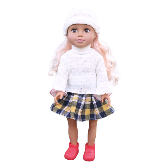 Fashion Doll - Blonde Hair, Skirt & Flats - 46cm