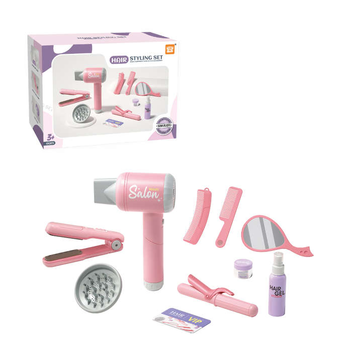 Pretend & Play Hair Dryer Set with Light, Sound & Safe Wind Function