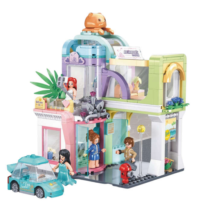 Sluban Building Set: Metropolis - D.C Crowne Hotel - 435 Pieces