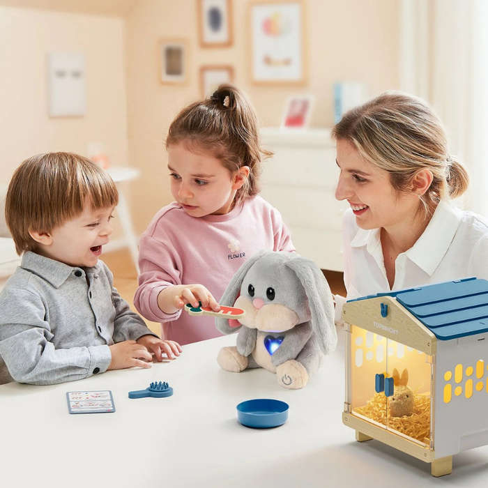 TopBright - Pretend & Play - Interactive Care Bunny Kit with Lights and Sounds - 9pcs