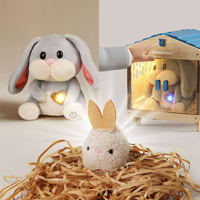 TopBright - Pretend & Play - Interactive Care Bunny Kit with Lights and Sounds - 9pcs