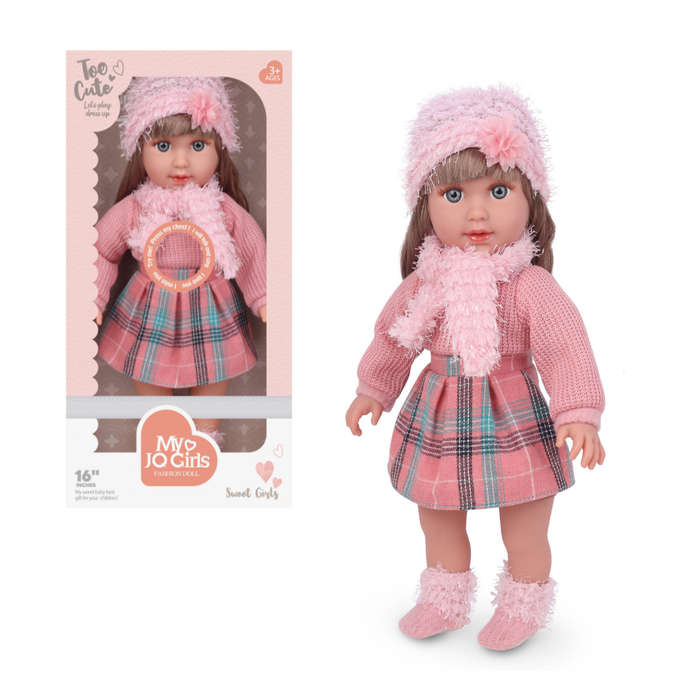 Fashion Doll with Sound - Melissa - Dress, Beanie & Shoes - 40cm