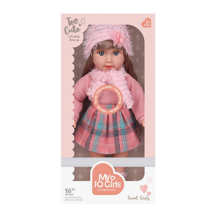 Fashion Doll with Sound - Melissa - Dress, Beanie & Shoes - 40cm