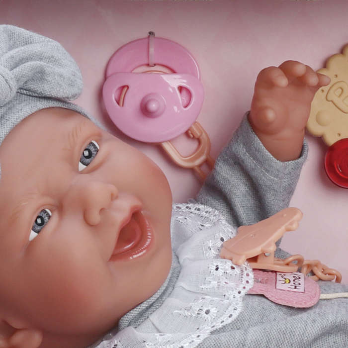 Baby Doll with Vinyl Body, Pacifier & Rattle - 40cm